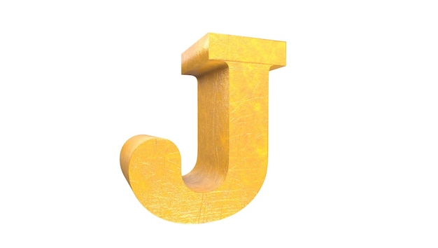 Disegni unici dell'alfabeto J 3D