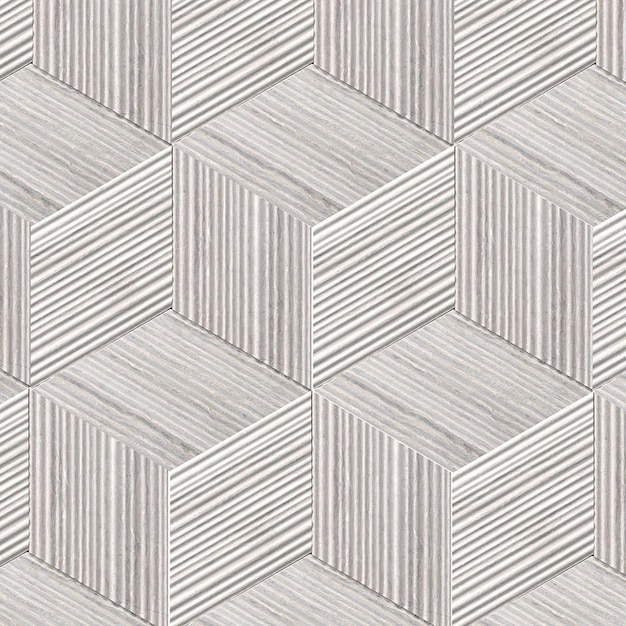 Disegno a cubo di legno grigio