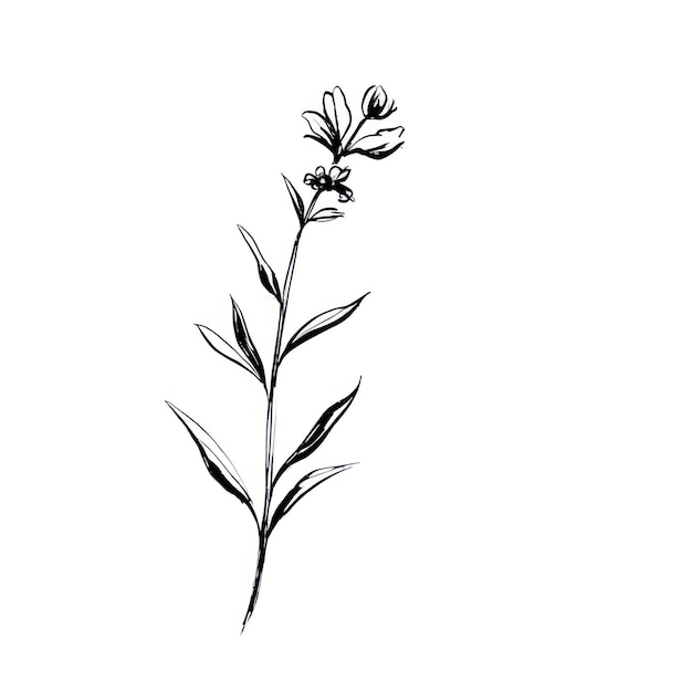 Disegno a disegno di fiori di lavanda