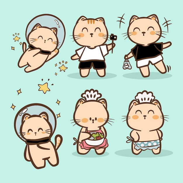 Disegno a mano del caricatura del personaggio del cartone animato Cat and Rabbit su sfondo colorato Disegno del personaggio dei cartoni animati