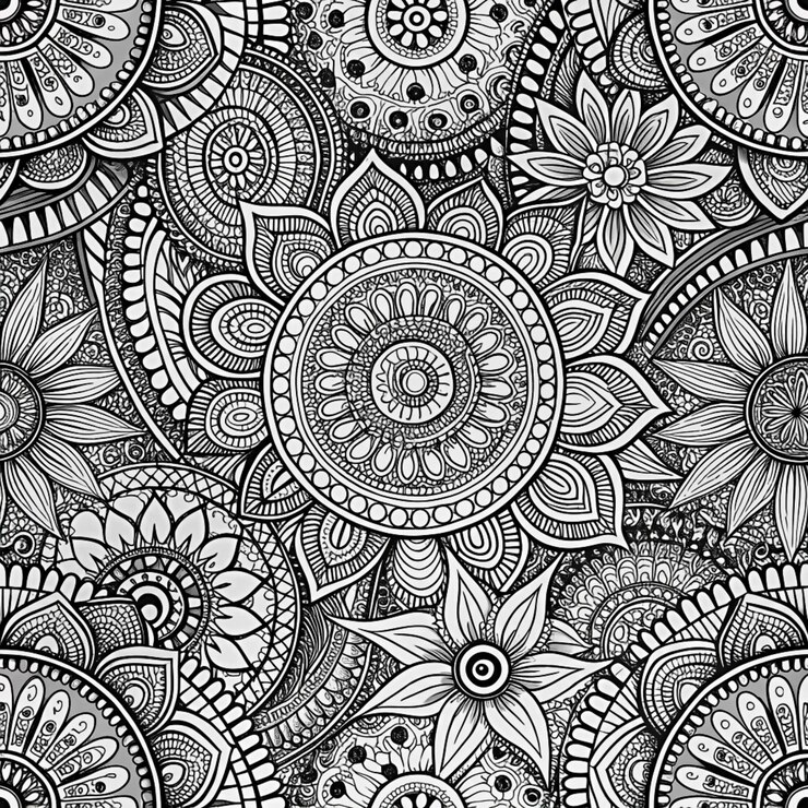 Foto disegno a mano di doodle in bianco e nero