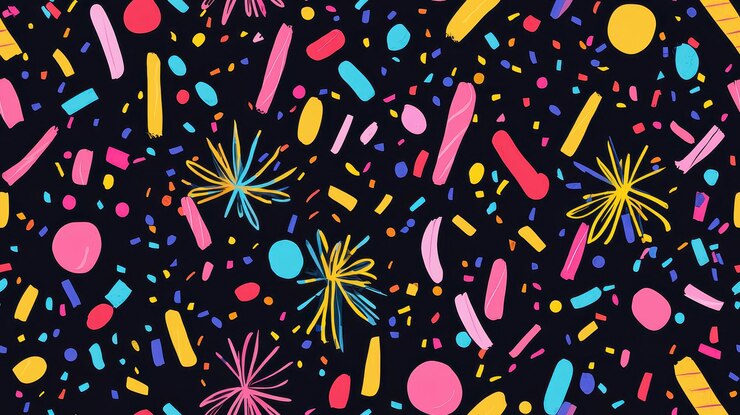 Foto disegno astratto colorato su sfondo scuro