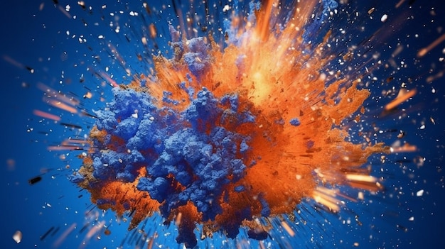 disegno astratto di esplosione blu