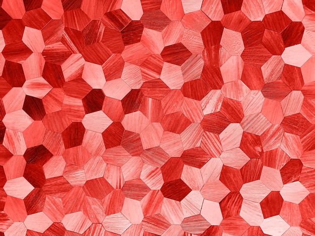 Disegno astratto di sfondo geometrico 3D argilla colore rosso