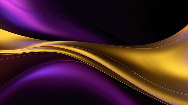 Disegno astratto viola e giallo con un design swirly.