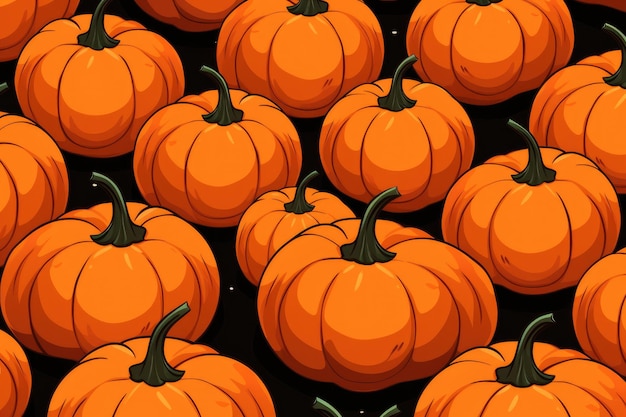 Disegno cartone animato divertente testa di zucca jack festa di Halloween arancione e nero
