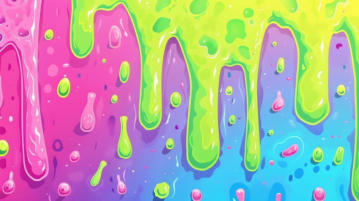 Foto disegno colorato di gocce d'acqua di limo vettoriale per sfondo verde chiaro