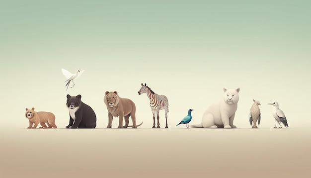 Disegno creativo di poster per la Giornata Mondiale degli Animali Minimal