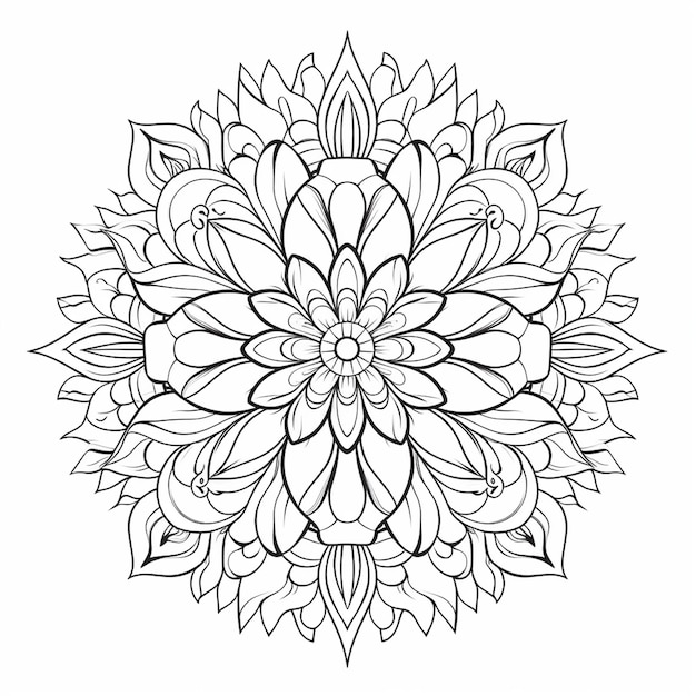 Disegno decorativo di Mandala per adulti