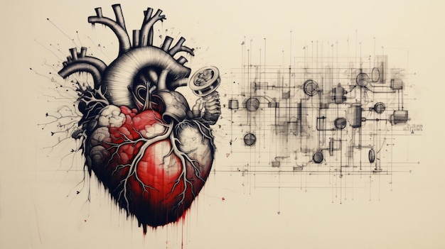 Disegno del battito cardiaco del grafico