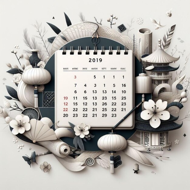 disegno del calendario cinese