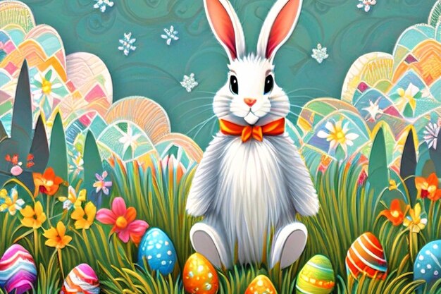 Disegno del coniglietto di Pasqua