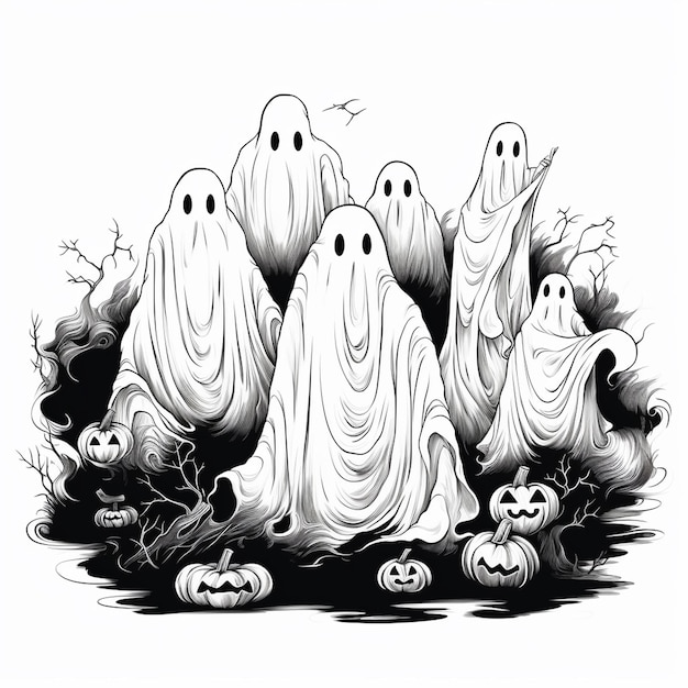 Disegno del fantasma di Halloween