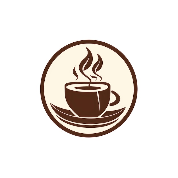 Disegno del logo della caffetteria su sfondo bianco