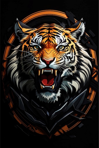 disegno del logo della tigre illustrazione mascotte