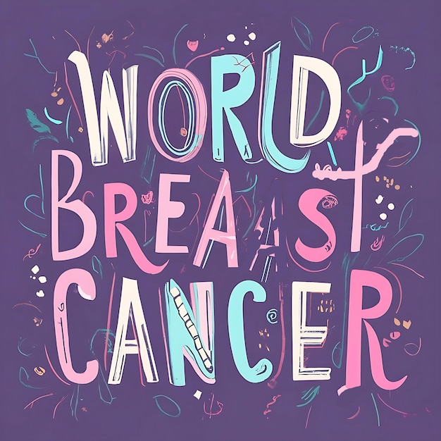 Disegno del mese mondiale di sensibilizzazione al cancro al seno