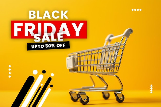 Disegno del modello di banner dell'offerta del venerdì nero