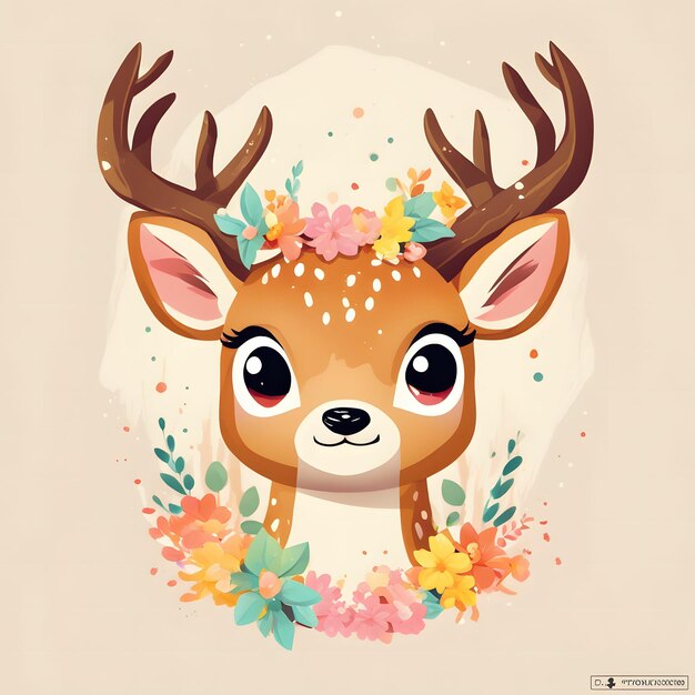 Disegno dell'etichetta adesiva Baby Deer