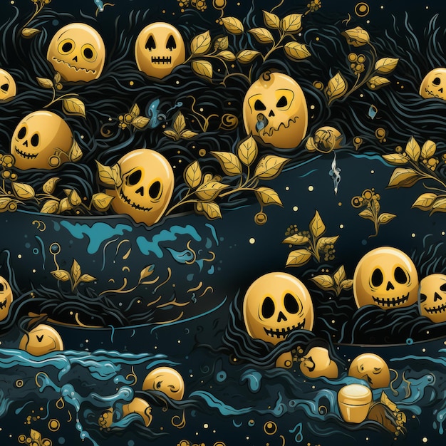 Disegno dell'illustrazione di Halloween spaventoso