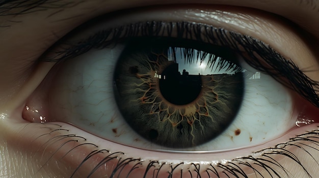Disegno dell'iride e della pupilla del fondo dell'illustrazione dell'occhio