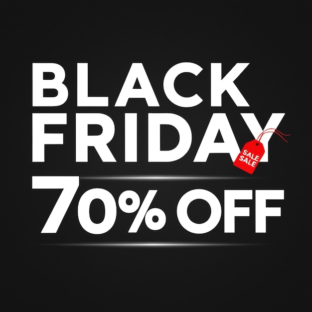 Disegno dell'offerta minimalista del Black Friday