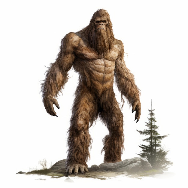 Disegno dettagliato del personaggio di un Majestic Bigfoot in alta risoluzione