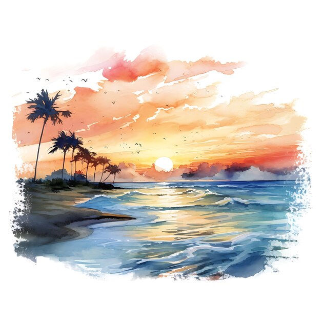 disegno di beache sunset