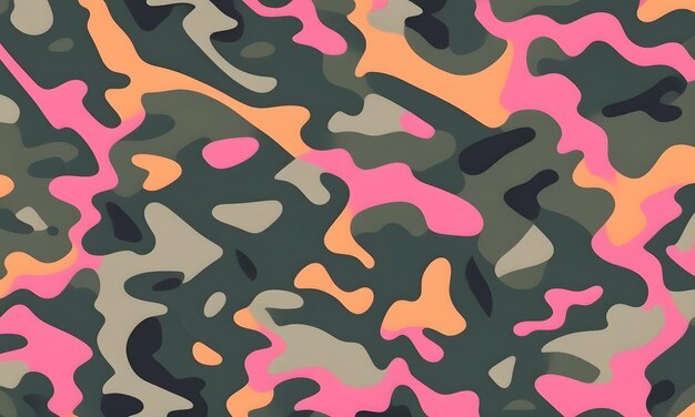 Disegno di camuffamento psichedelico Colori militari Stile vettoriale Camo sfondo Disegno grafico dell'esercito