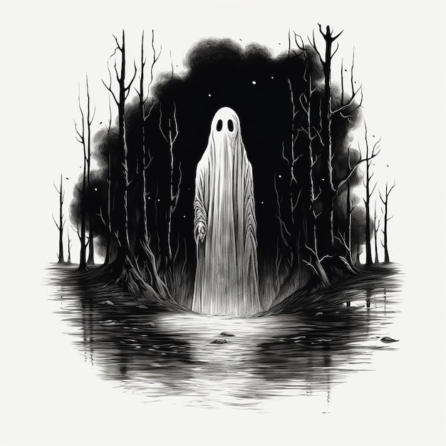 Disegno di fantasmi di Halloween per un'app di Halloween