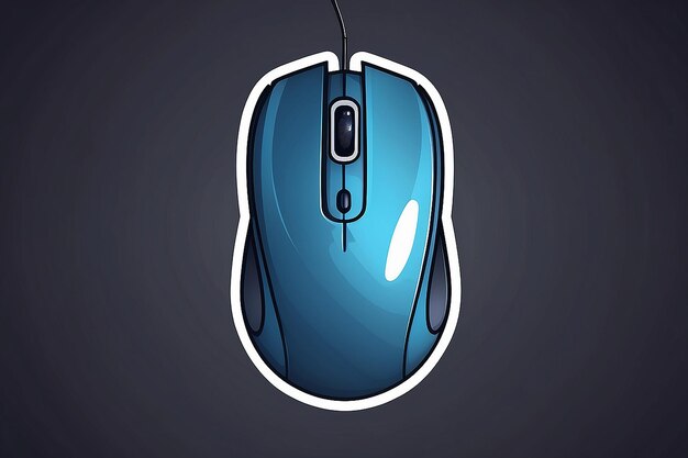 Disegno di illustrazione vettoriale dell'icona del mouse del computer