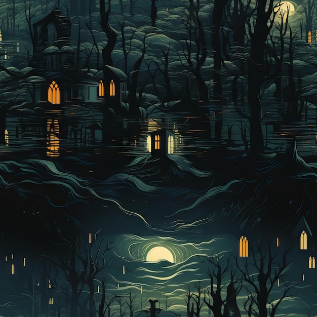 Disegno di illustrazioni spaventose per Halloween