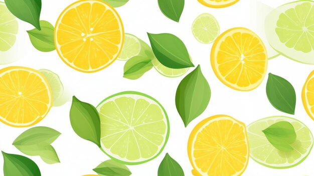 Disegno di limone e frutti d'arancia nello stile di un disegno ad acquerello