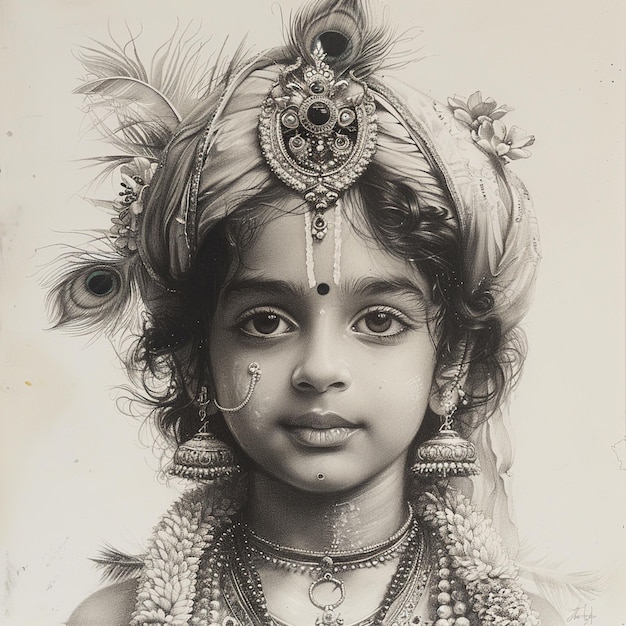 Disegno di Lord Krishna Kid