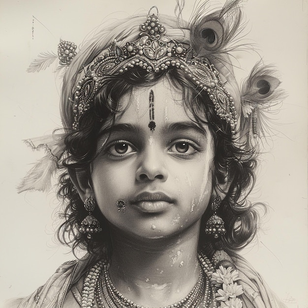 Disegno di Lord Krishna Kid