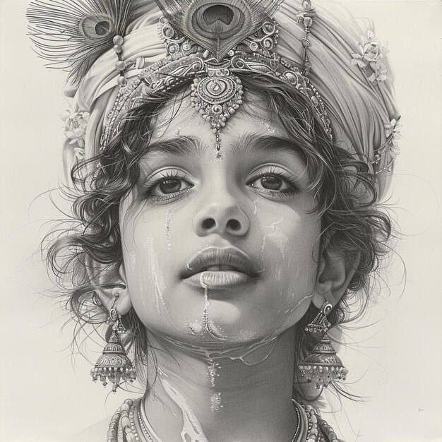 Disegno di Lord Krishna Kid