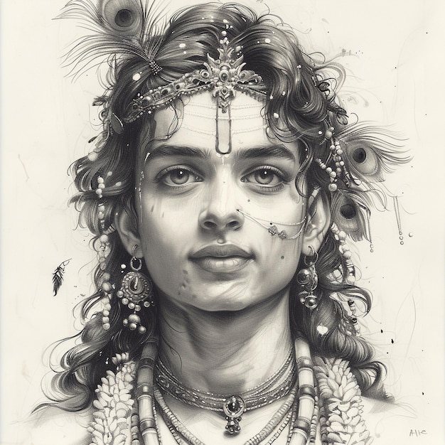 Disegno di Lord Krishna Kid