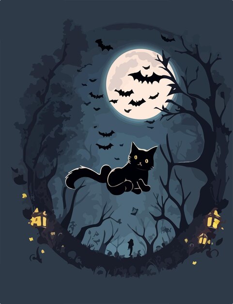 Disegno di maglietta di Halloween per gatti