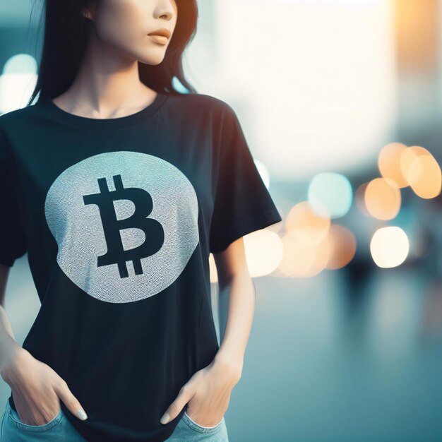 Disegno di magliette Bitcoin illustrazione di persone