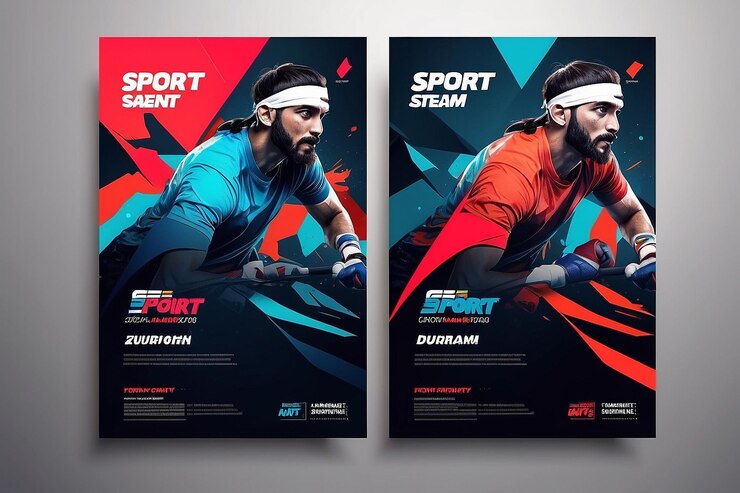 Foto disegno di modello di poster per tornei o campionati sportivi