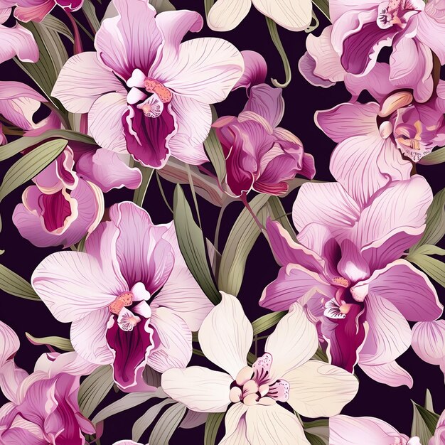 Disegno di orchidee per gli inviti di compleanno