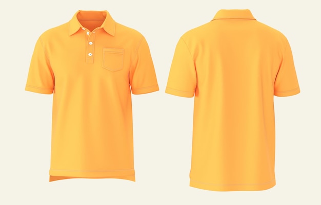 Disegno di polo uomo con sfondo isolato per la progettazione di mockup