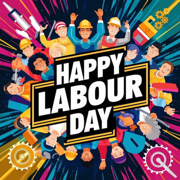 Disegno di poster per la Festa del Lavoro