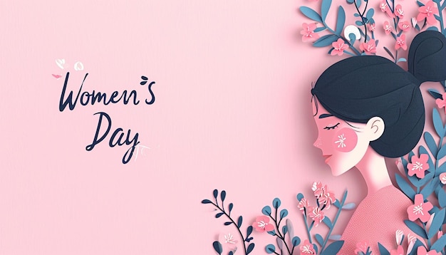 Disegno di poster per la Giornata della Donna minimale e creativo