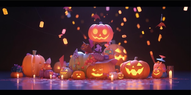 Disegno di sfondo 3D per Halloween