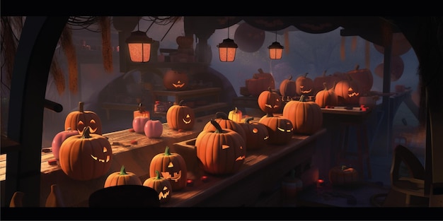 Disegno di sfondo 3D per Halloween
