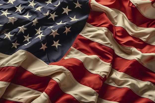 disegno di sfondo del giorno dell'indipendenza degli Stati Uniti di luglio della bandiera americana con fuochi d'artificio