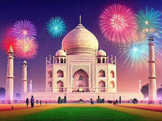 Disegno di sfondo dell'illustrazione della festa dell'indipendenza dell'India generato ai