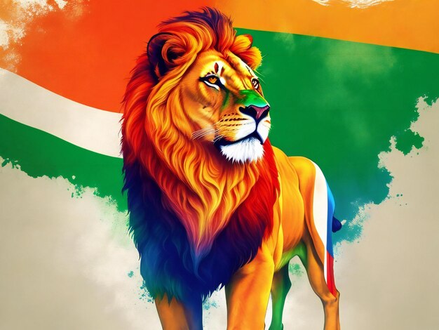 Disegno di sfondo dell'illustrazione della festa dell'indipendenza dell'India generato ai