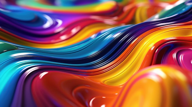 Disegno di sfondo di colore arcobaleno liquido ai generativo