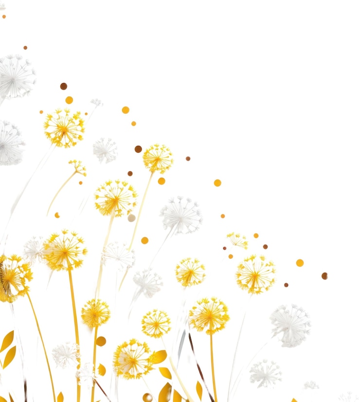 Foto disegno di sfondo di fiori di dente di leone png